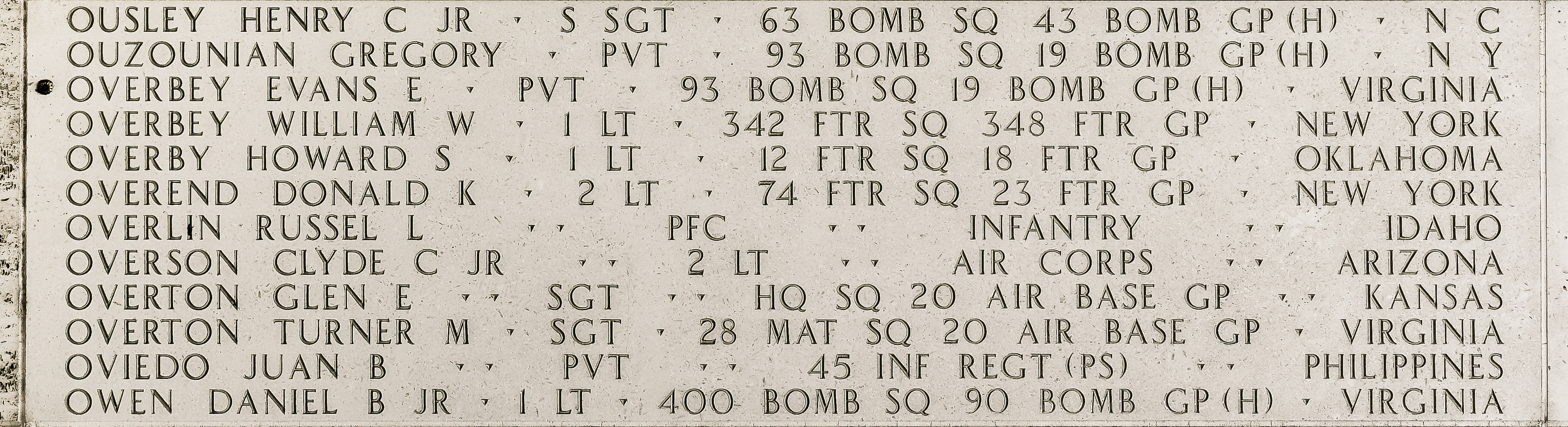 Turner M. Overton, Sergeant